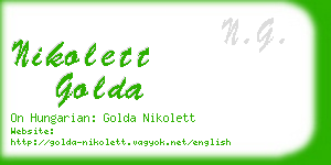 nikolett golda business card